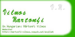 vilmos martonfi business card